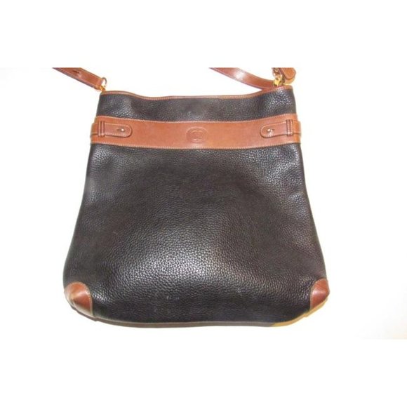 Gucci Vintage Black Pebbled Leather And Brown Leather Tote - Picture 9 of 12